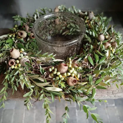 DIY Workshop pakket "Herfst Windlicht Krans"