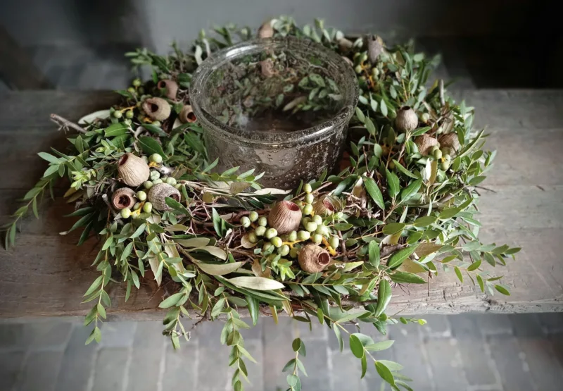 DIY Workshop pakket "Herfst Windlicht Krans"
