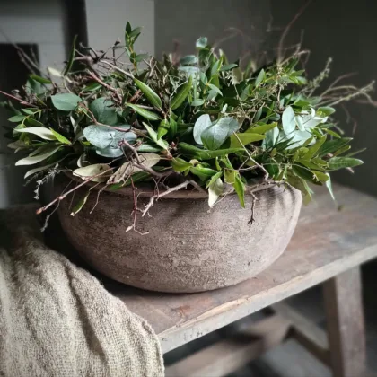 DIY Workshop pakket "XL Bowl met sober groen"