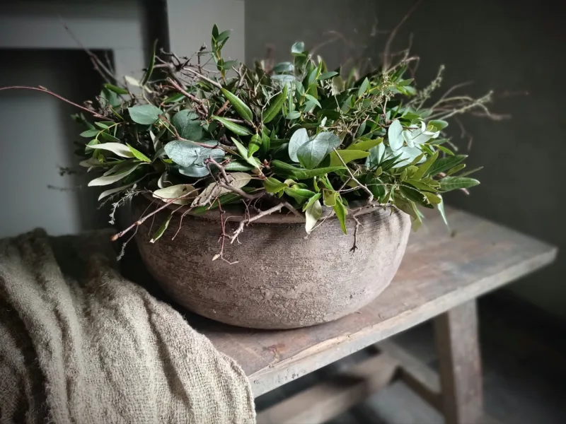 DIY Workshop pakket "XL Bowl met sober groen"