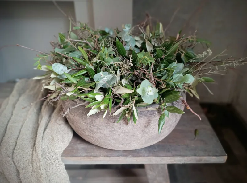 DIY Workshop pakket "XL Bowl met sober groen" - Afbeelding 3