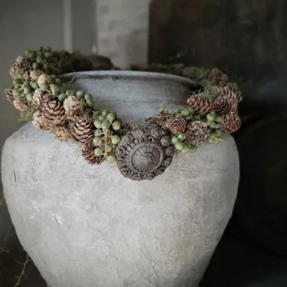 Groen collier met ornament