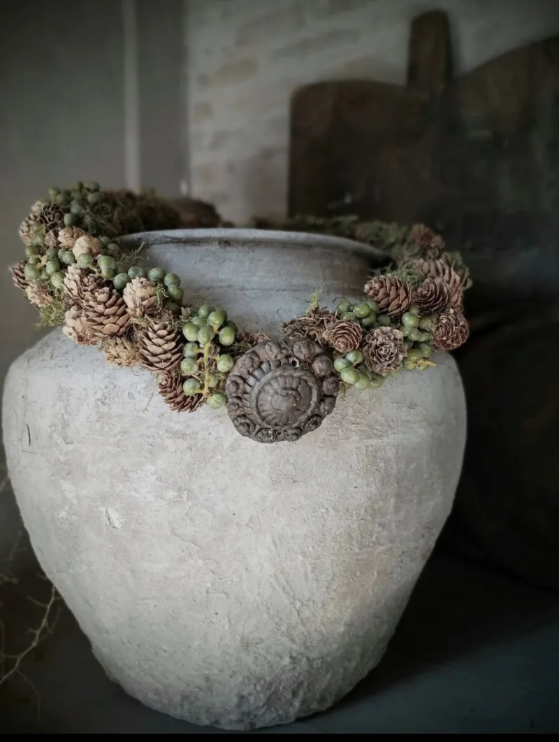 Groen collier met ornament
