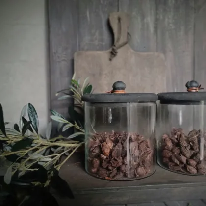 Voorraad pot glas