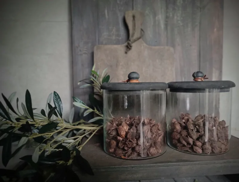 Voorraad pot glas