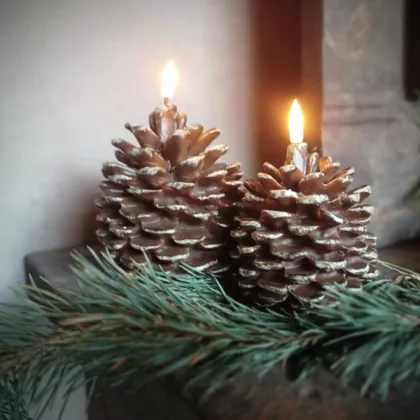 Set Led-denappel kaarsen