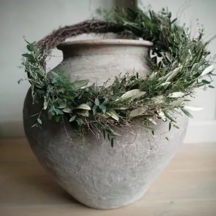 Ringkrans met sober groen