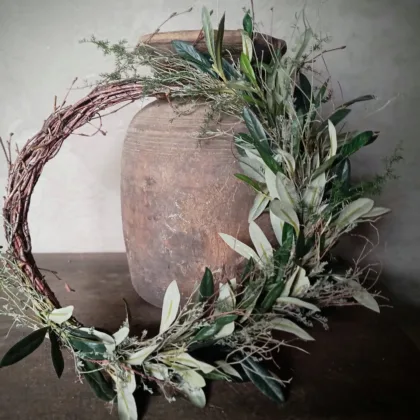 Ringkrans kunst olijftakjes